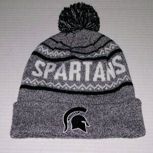 Michigan State Spartans Beanie New Knit Winter Pom Hat NWOT